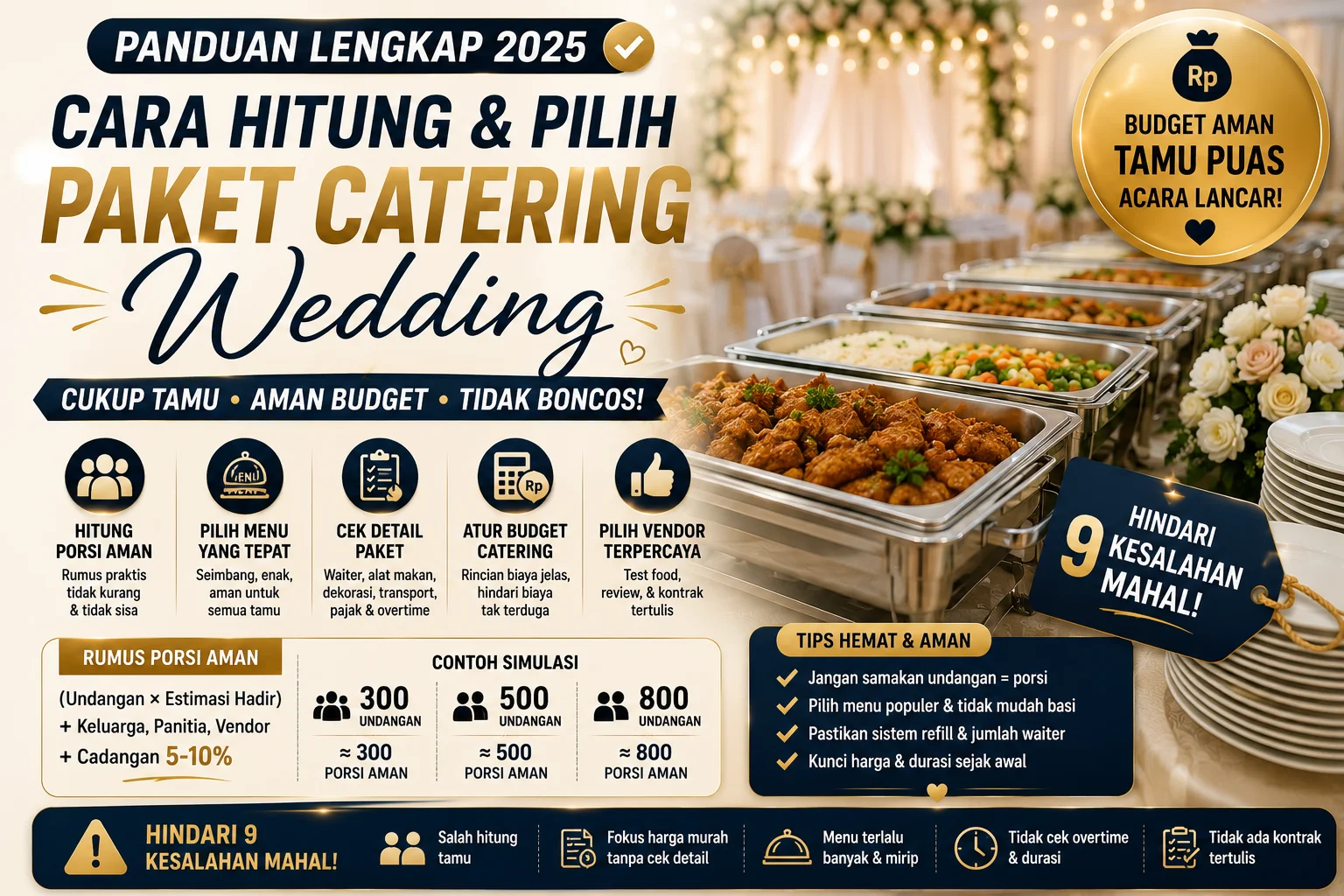 Paket Catering Wedding: Cara Menghitung Porsi, Menu, dan Budget agar Tidak Boros Paket Catering Wedding: Cara Menghitung Porsi, Menu, dan Budget agar Tidak Boros